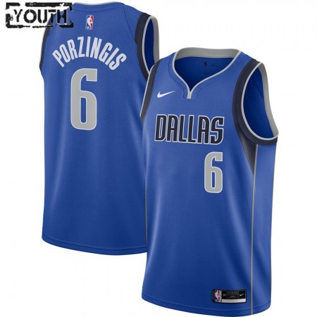 NBA Børn Trøje Dallas Mavericks Kristaps Porzingis 6 2020-21 Nike Icon Edition Swingman